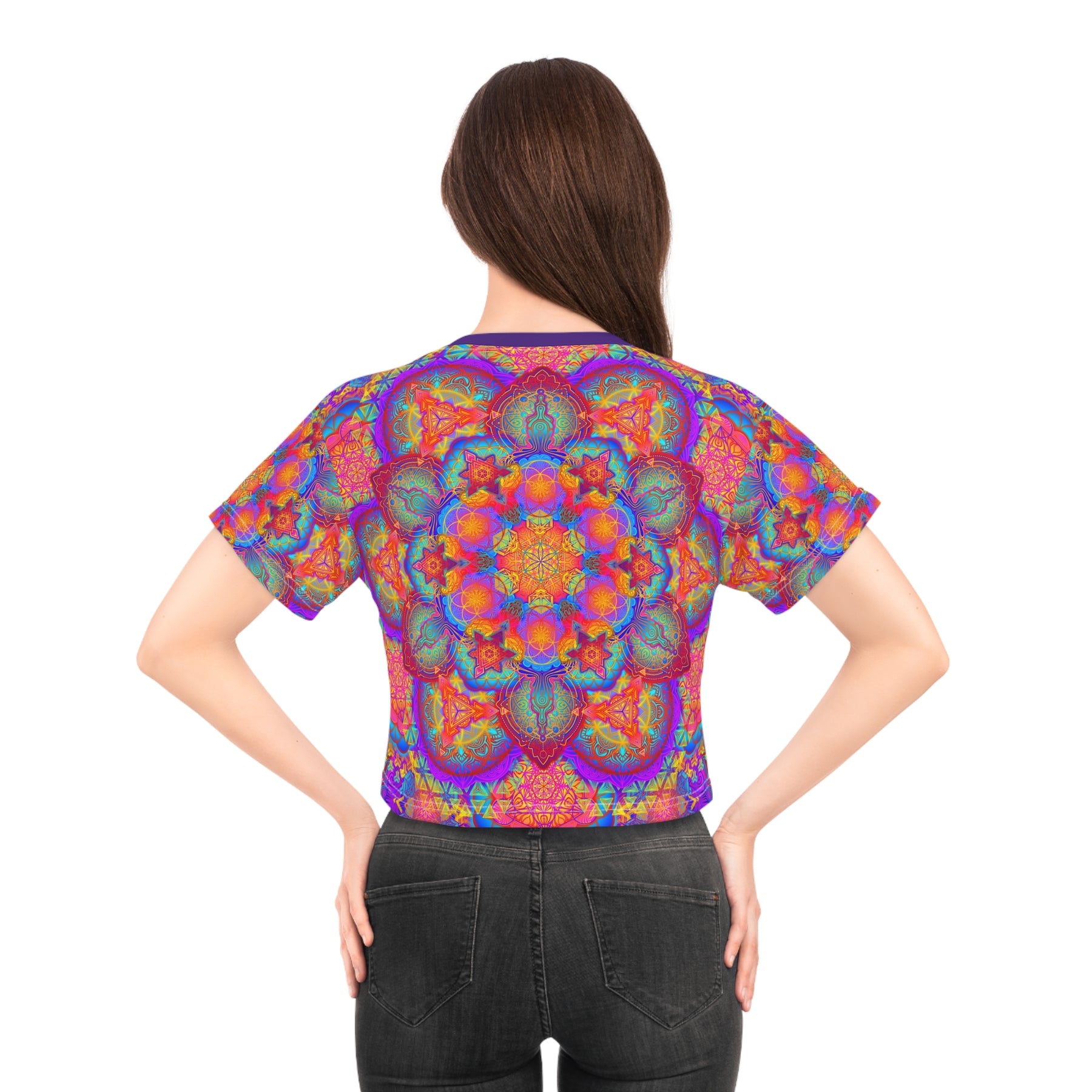 Psychedelic Mandala Crop Tee