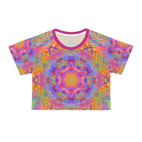 Psychedelic Mandala Crop Tee