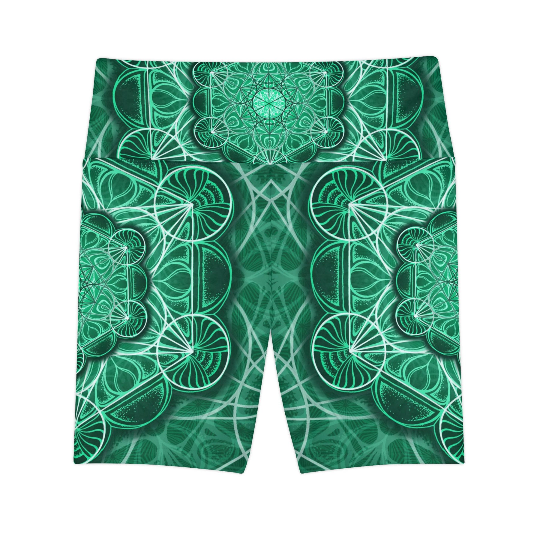 Malachite Mandala Workout Shorts