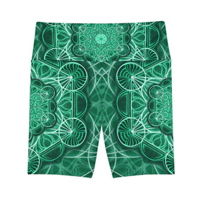 Malachite Mandala Workout Shorts