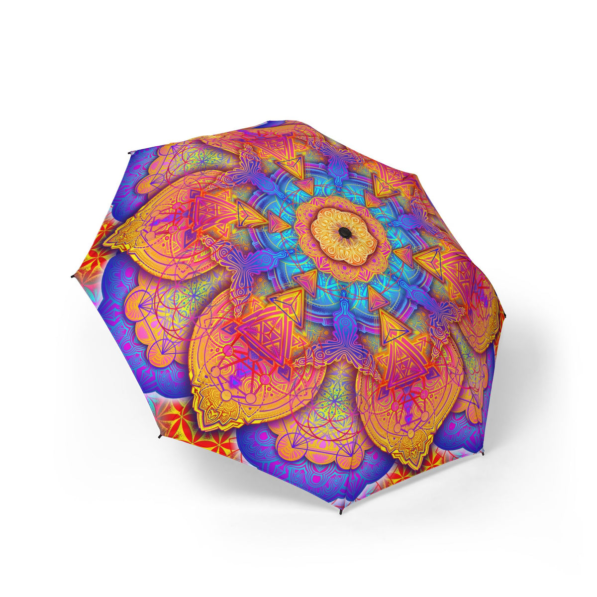 Psychedelic Mandala Automatic Foldable Umbrella