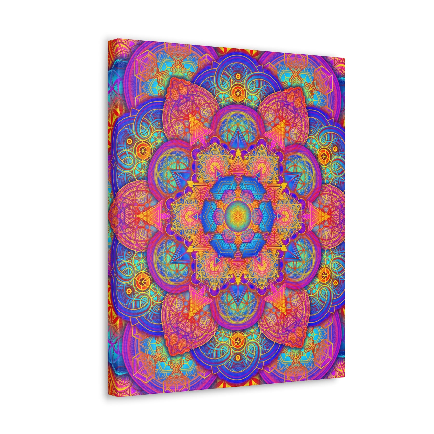 Psychedelic Metatron's Cube Canvas Print