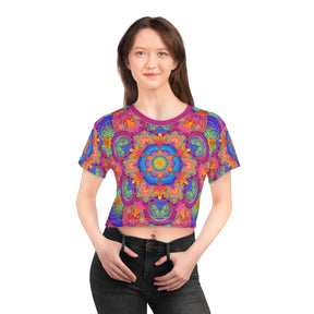 Sacred Geometry Mandala Crop Tee