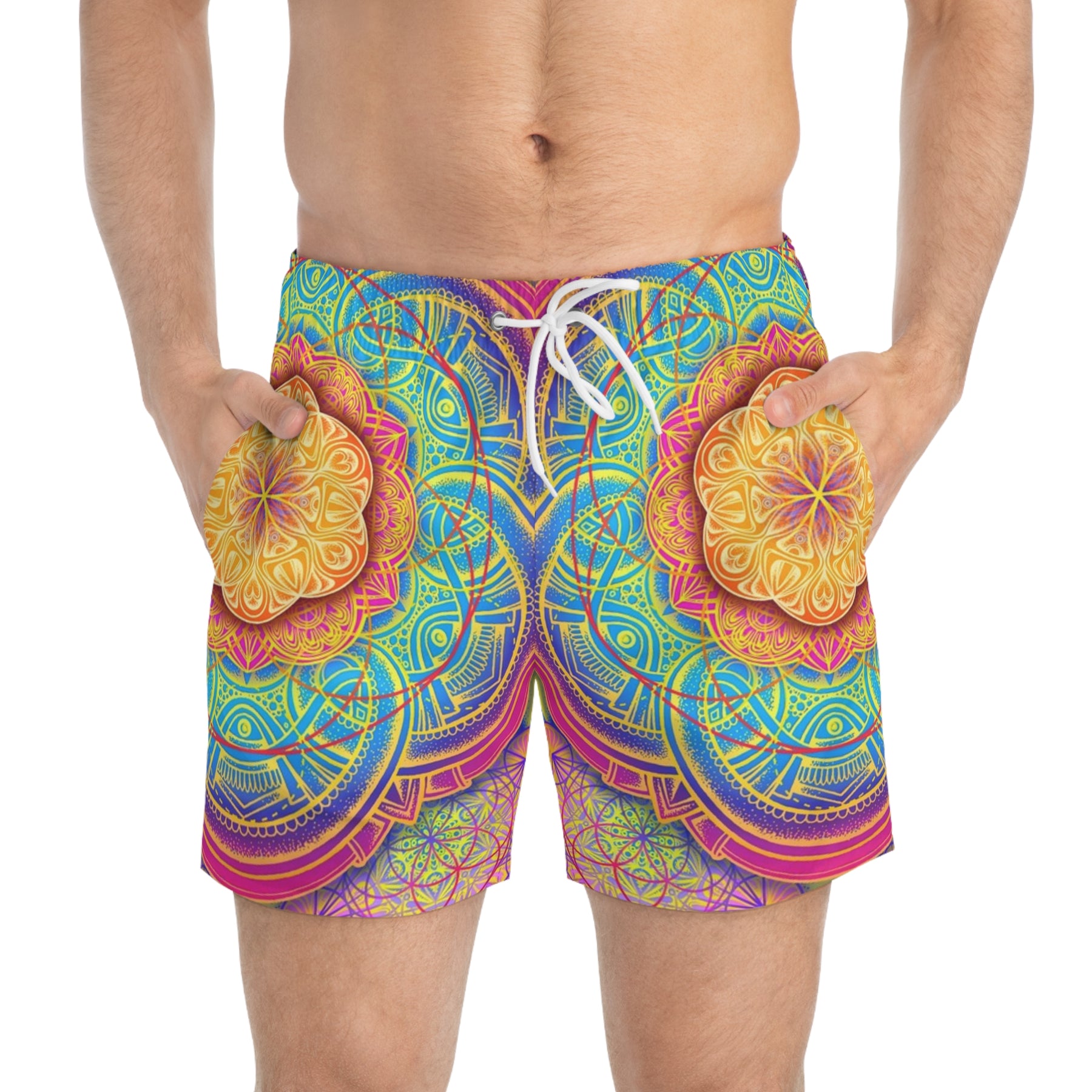 Sunset Mandala Swim Trunks