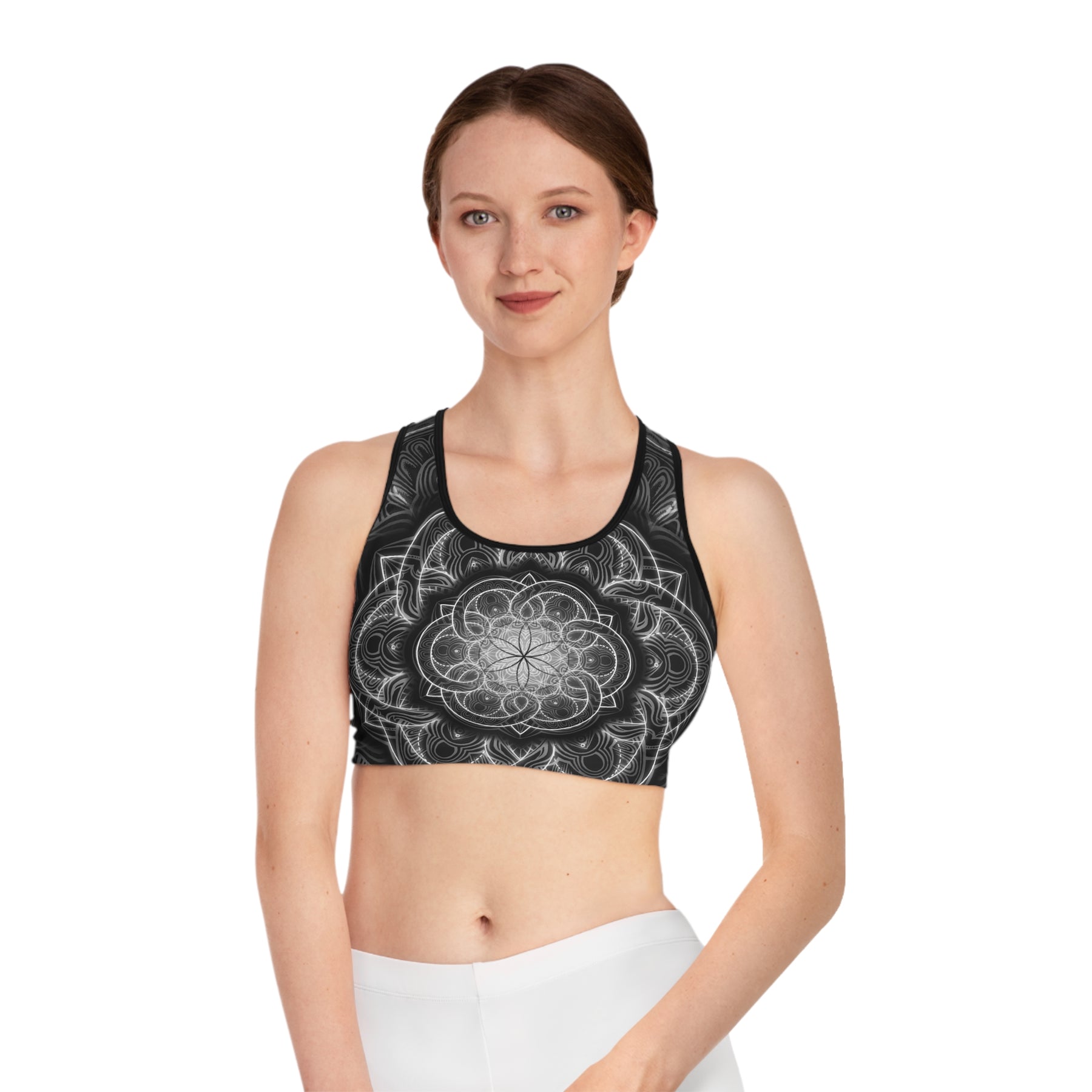 Flower of Life Mandala Sports Bra