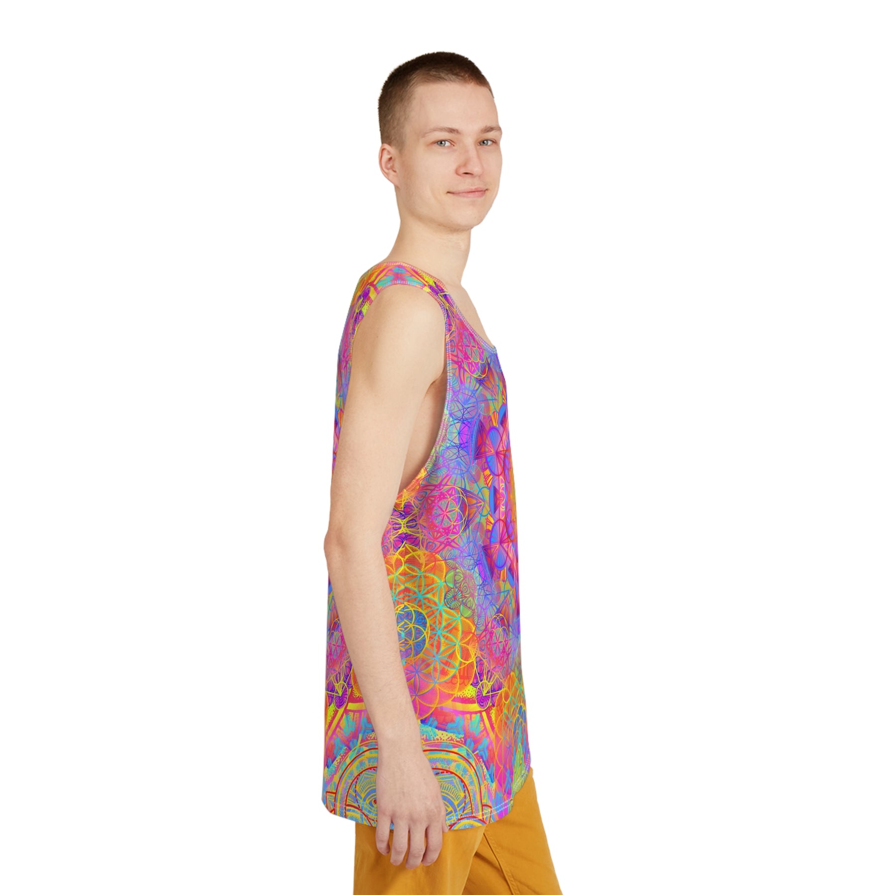Psychedelic Flower of Life Men's Tank