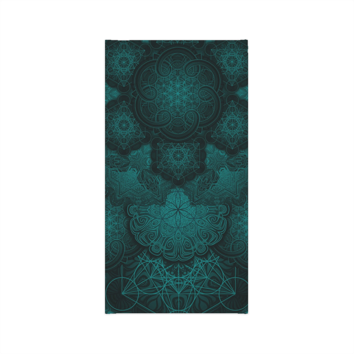 Teal Sacred Geometry Mandala Neck Gaiter - Lightweight Stylish Face Covering for Outdoor Adventures
