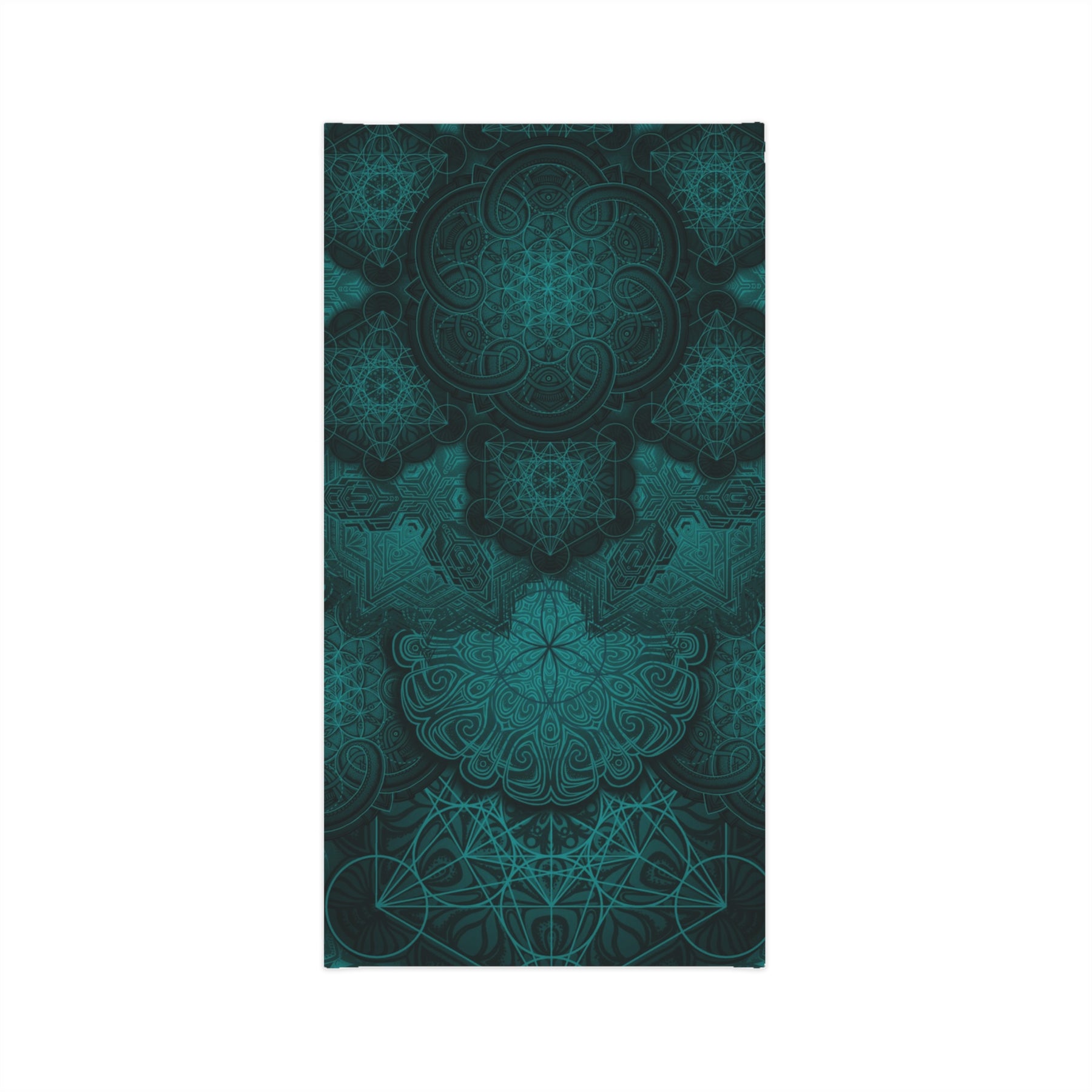 Teal Sacred Geometry Mandala Neck Gaiter - Lightweight Stylish Face Covering for Outdoor Adventures