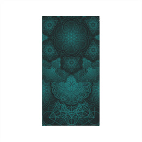 Teal Sacred Geometry Mandala Neck Gaiter - Lightweight Stylish Face Covering for Outdoor Adventures