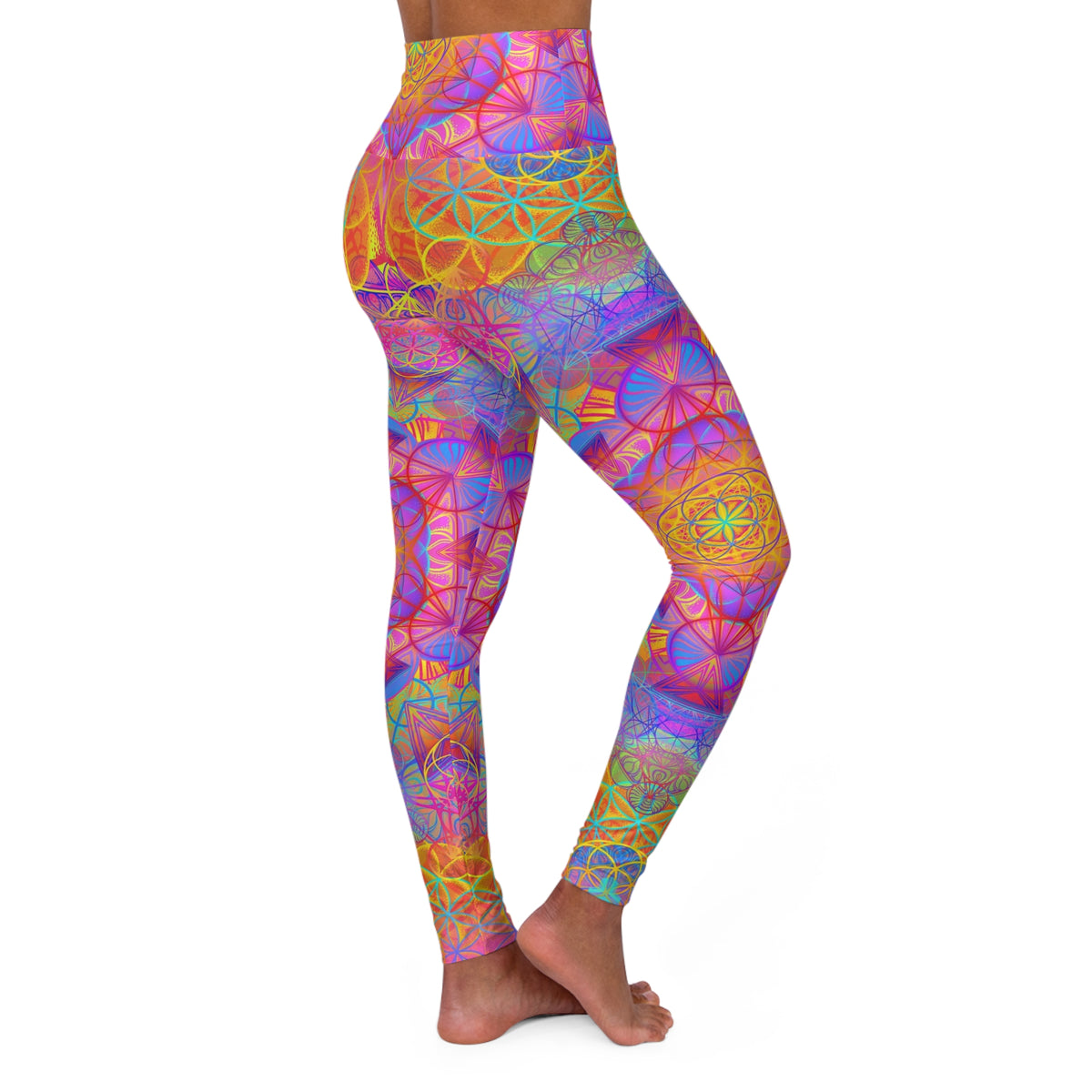 Sunrise Mandala - High Waisted Yoga Leggings