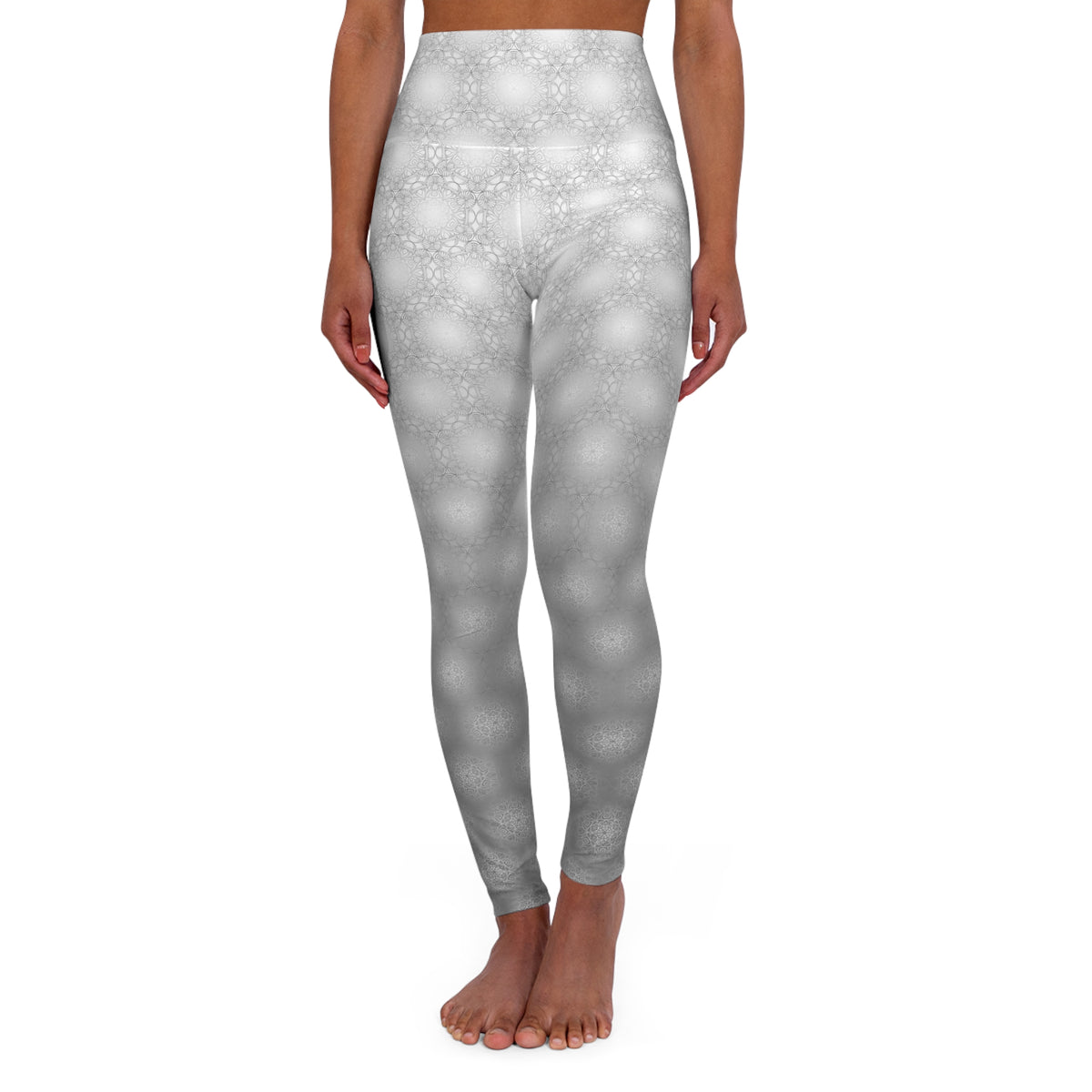 Metatrons Cube Fade - High Waisted Yoga Leggings