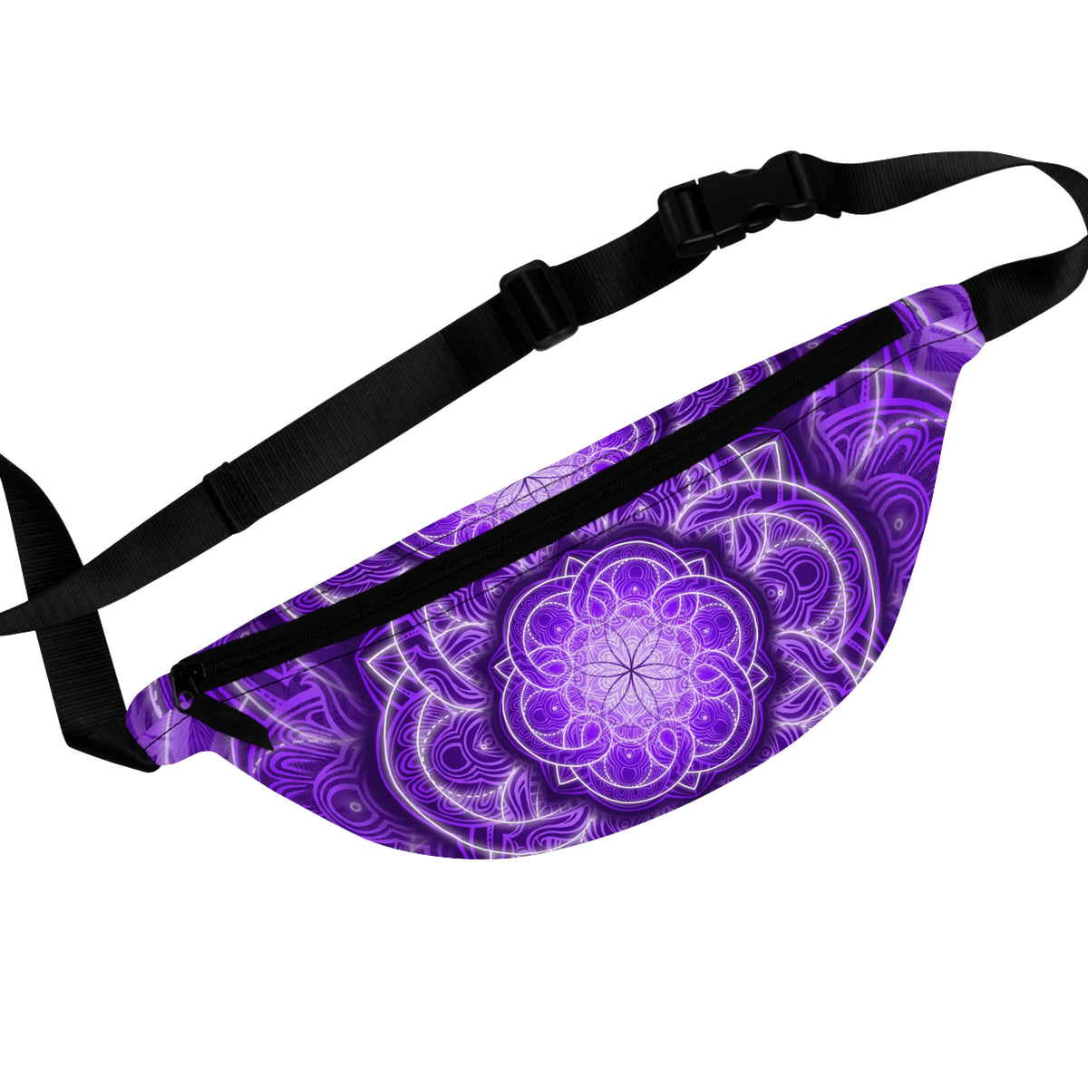 Purple Flower of Life Fanny Pack