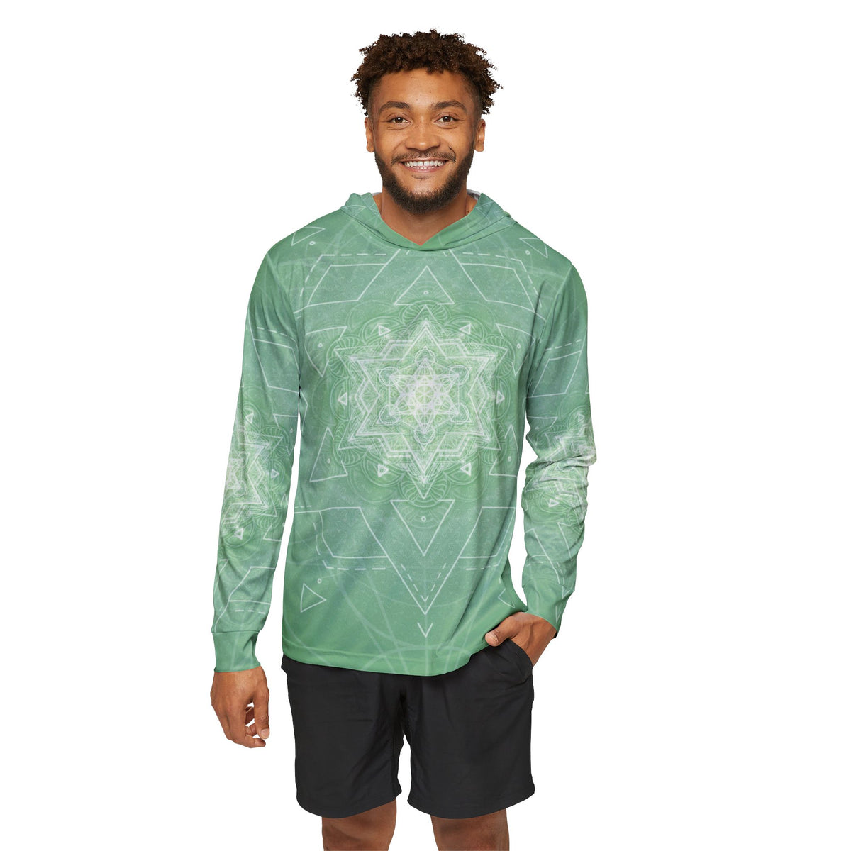 Mint Mandala Men's Sun Hoodie