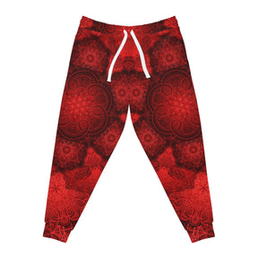 Red Sacred Geometry Athletic Joggers