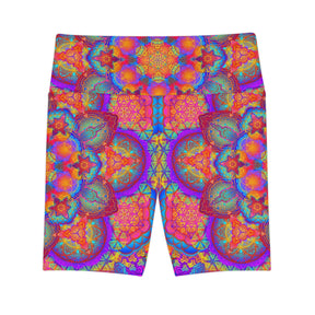 Psychedelic Mandala Workout Shorts