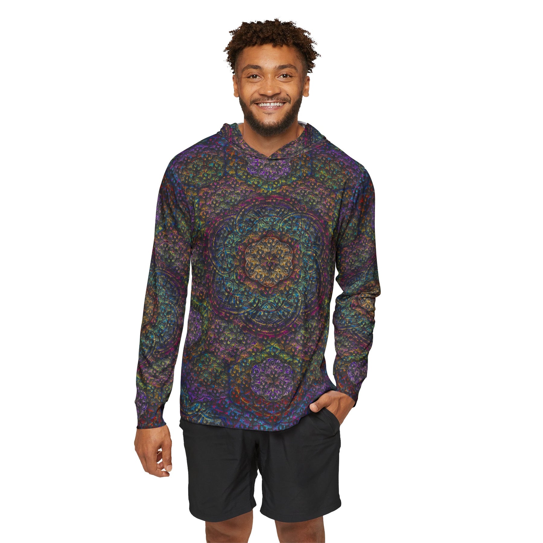 Mushroom Mandala Men's Sun Hoodie