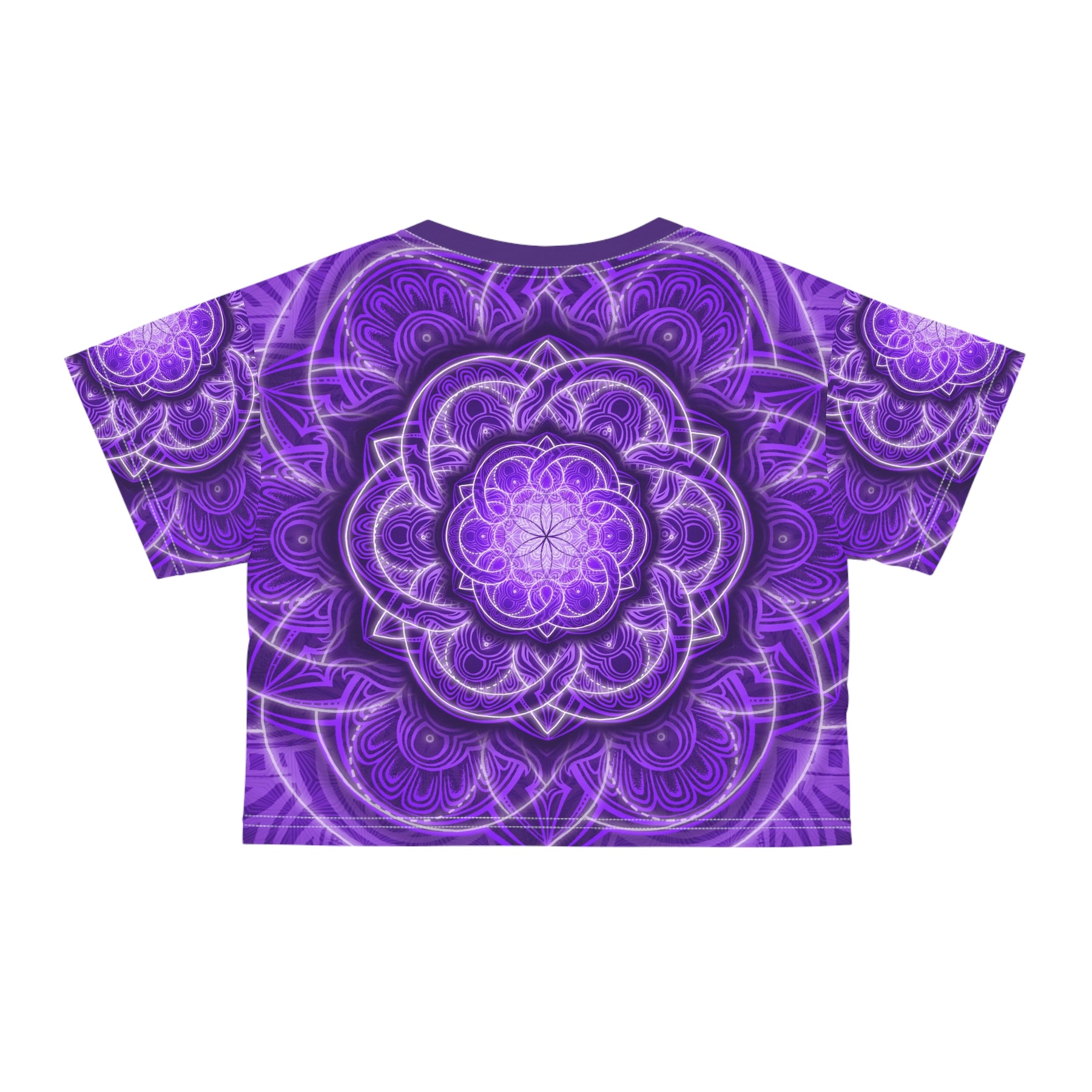 Purple Flower of Life Crop Tee