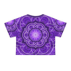 Purple Flower of Life Crop Tee