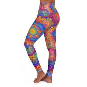 Psychedelic Mandala High Waisted Yoga Leggings