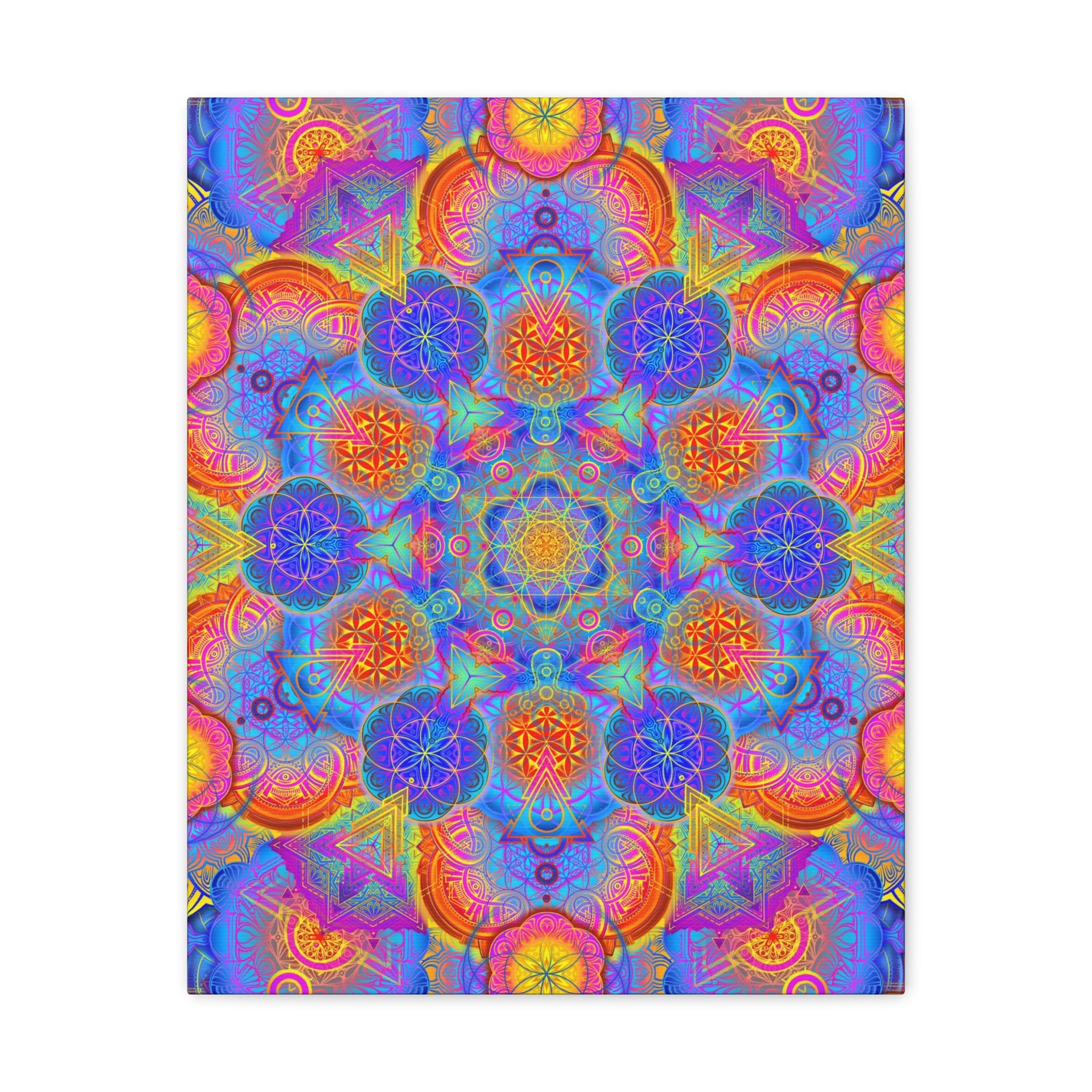 Psychedelic Metatron's Cube Canvas Print