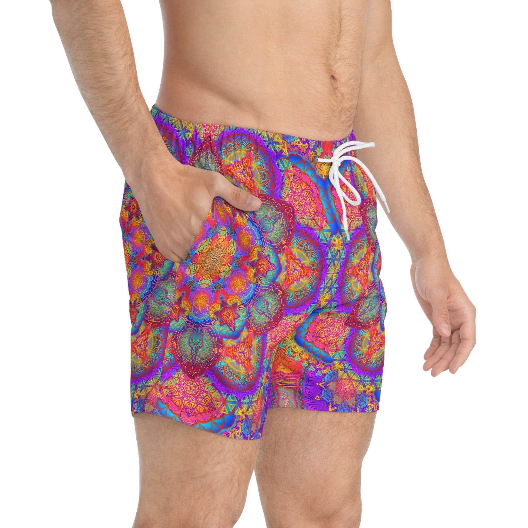 Psychedelic Mandala Swim Trunks