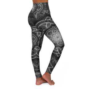 Flower of Life Mandala High Waisted Yoga Leggings