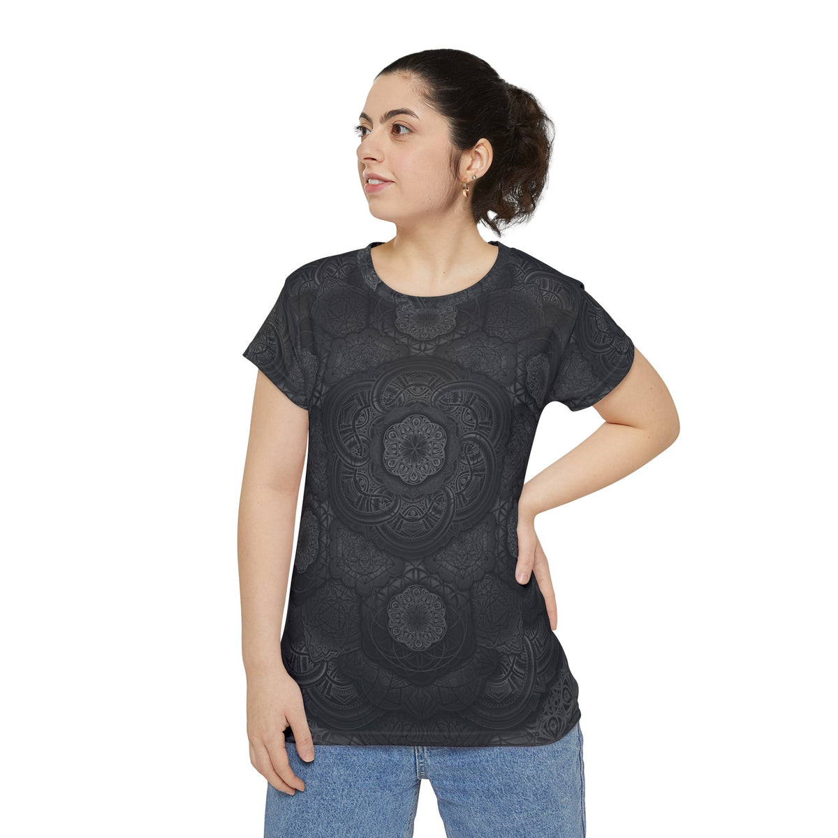 Blackout Mandala - Women's Short Sleeve Shirt