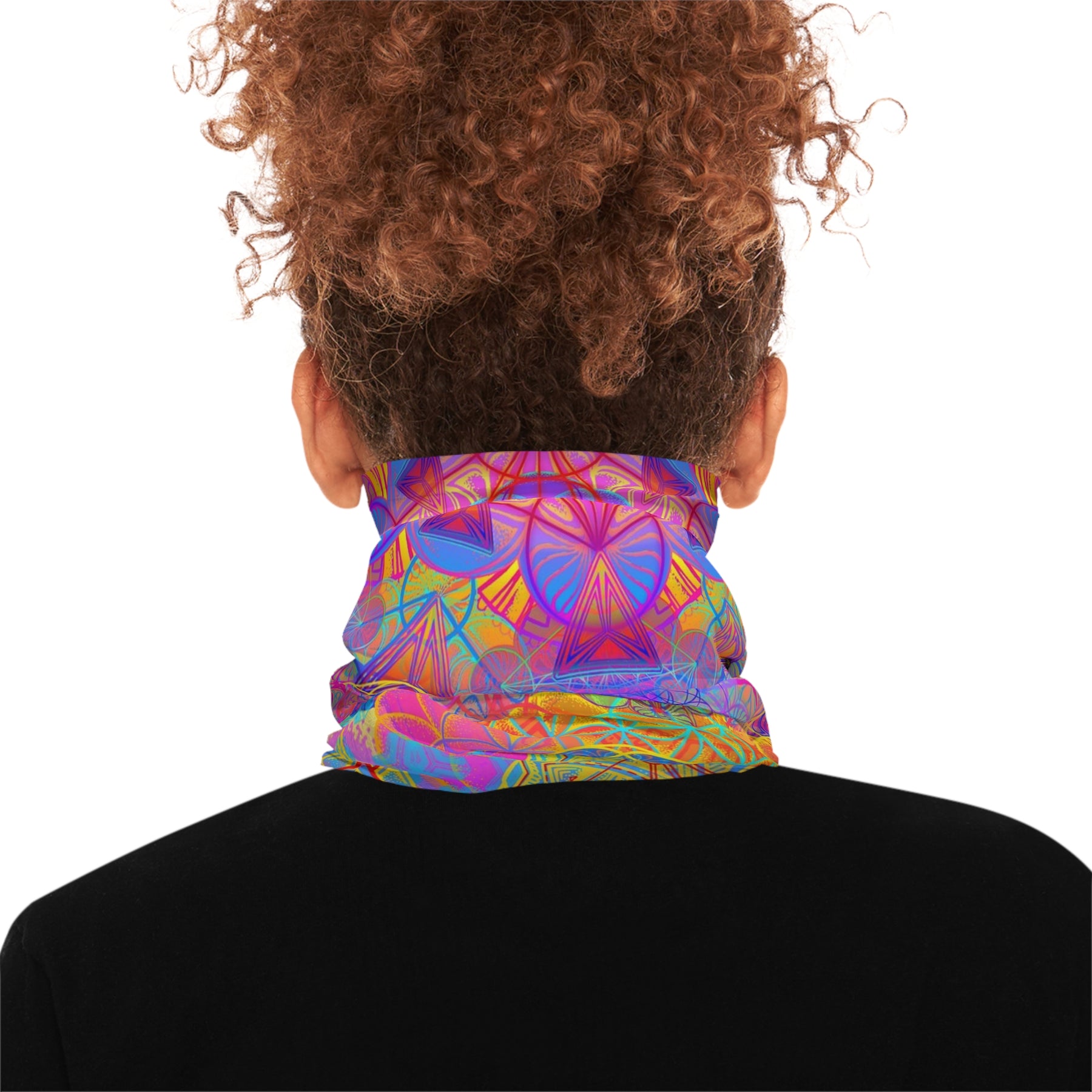 Psychedelic Mandala Neck Gaiter - Lightweight Stylish Face Covering for Outdoor Adventures