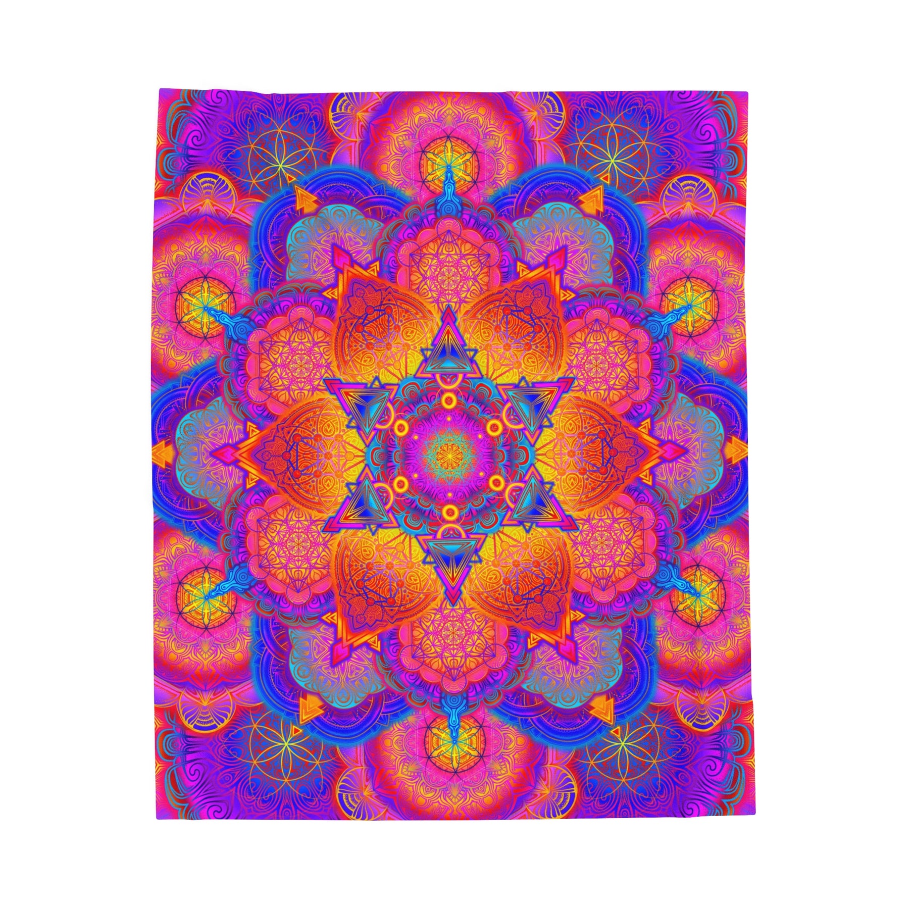 Starburst Mandala - Velveteen Plush Blanket