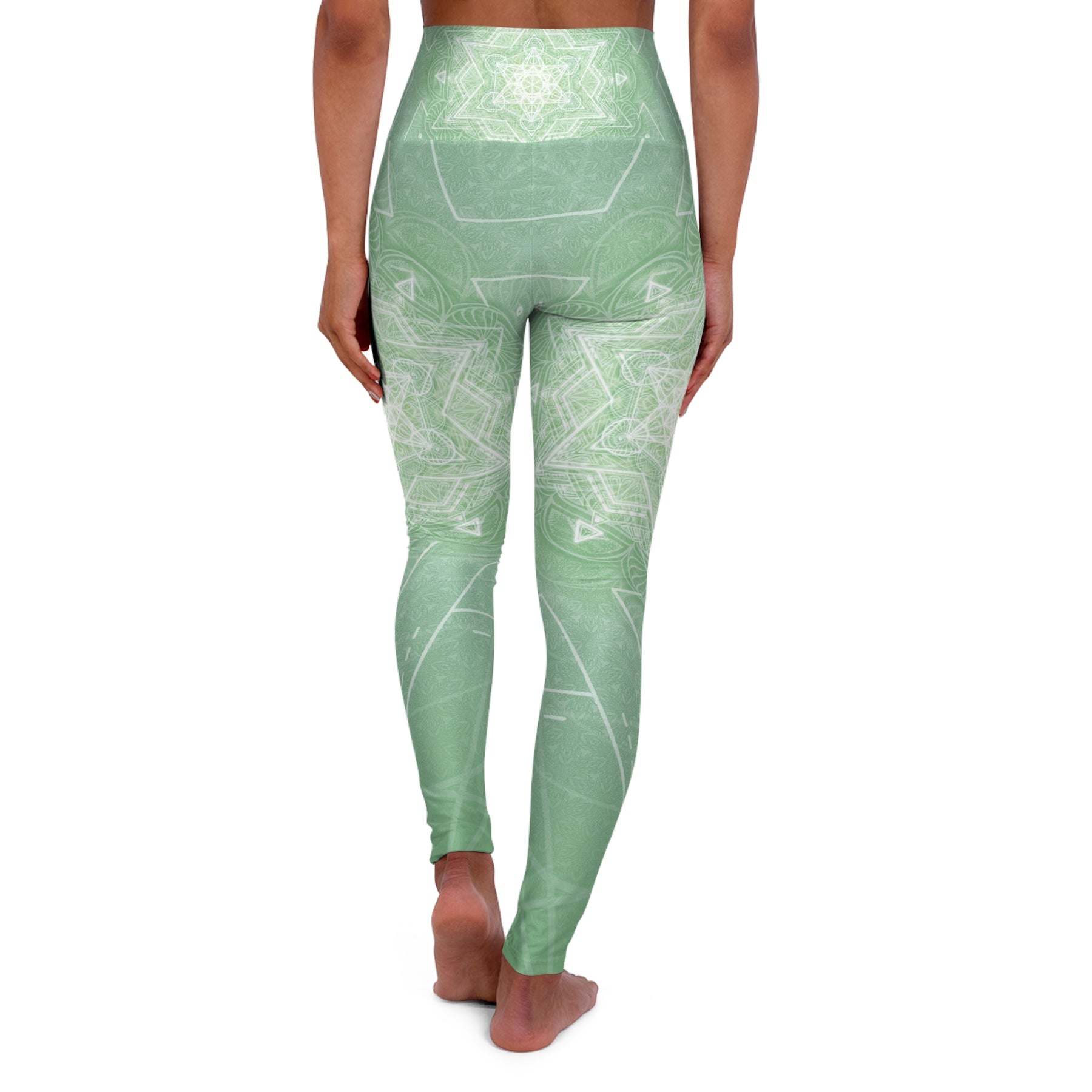 Mint Mandala High Waisted Yoga Leggings