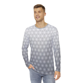 Metatrons Cube Fade Men's Long Sleeve Shirt