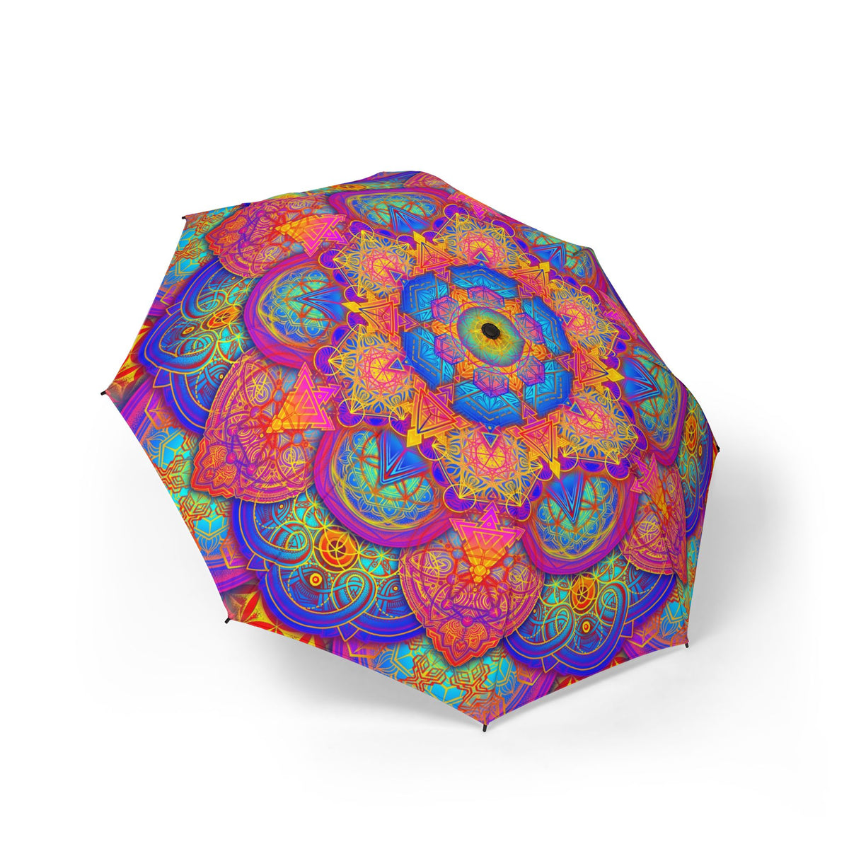 Psychedelic Mandala Automatic Foldable Umbrella