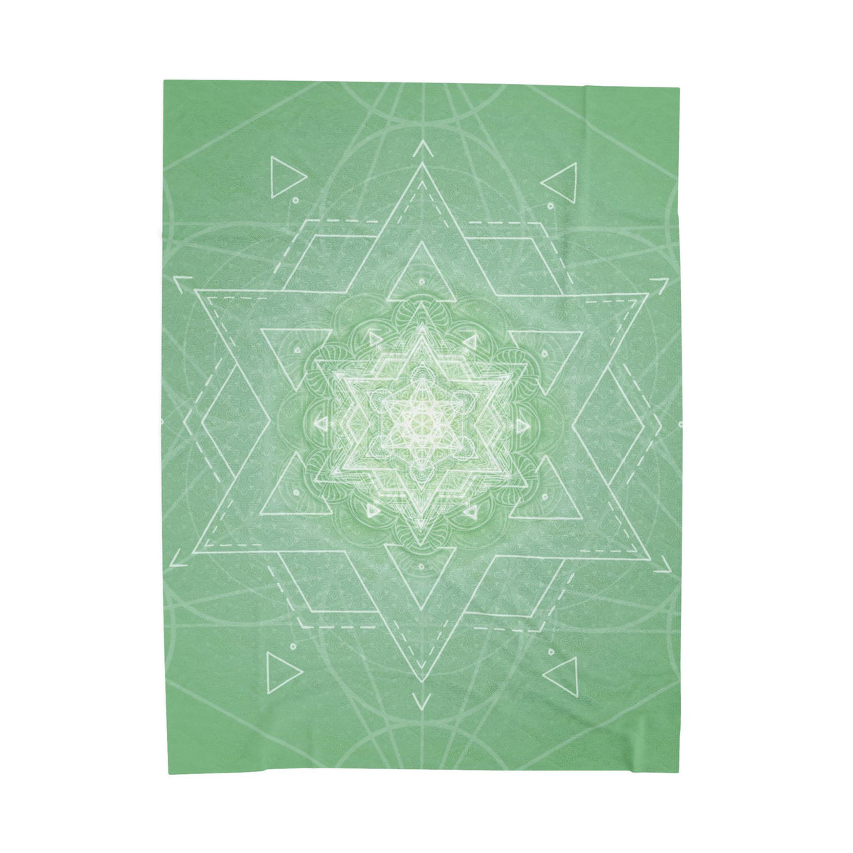 Mint Mandala Velveteen Plush Blanket