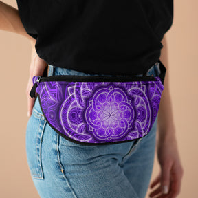 Purple Flower of Life Fanny Pack