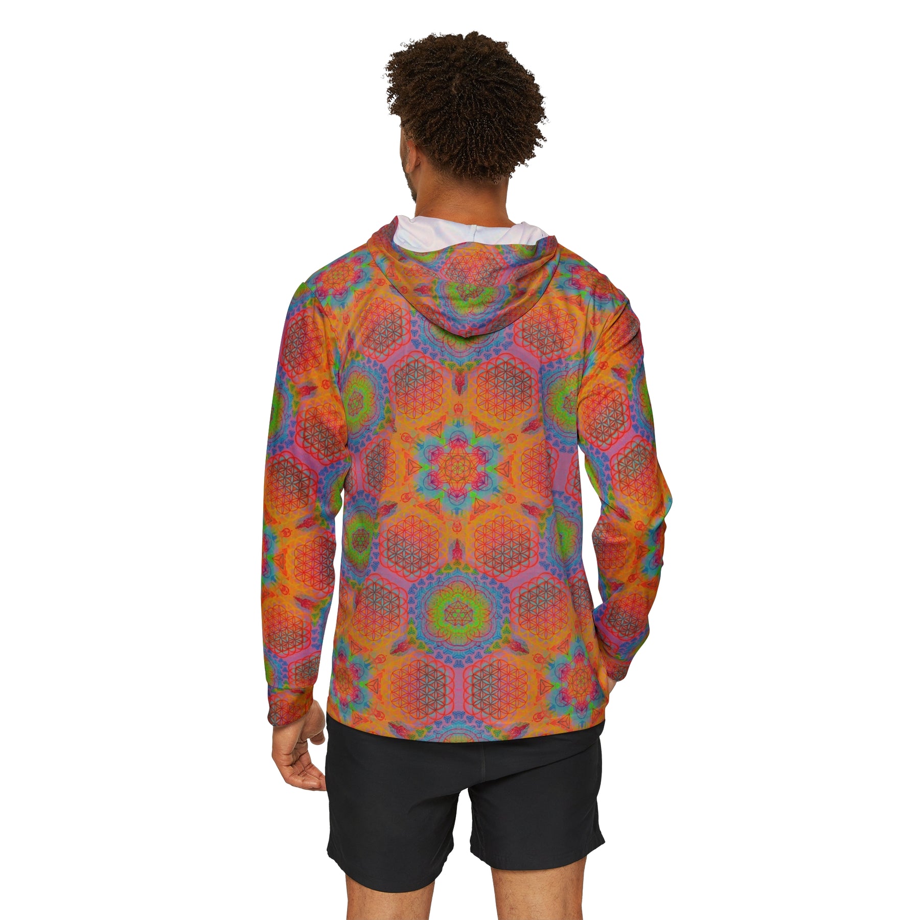 Sacred Geometry Mandala Men's Sun Hoodie