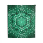 Malachite Mandala Wall Tapestry