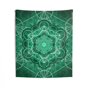 Malachite Mandala Wall Tapestry