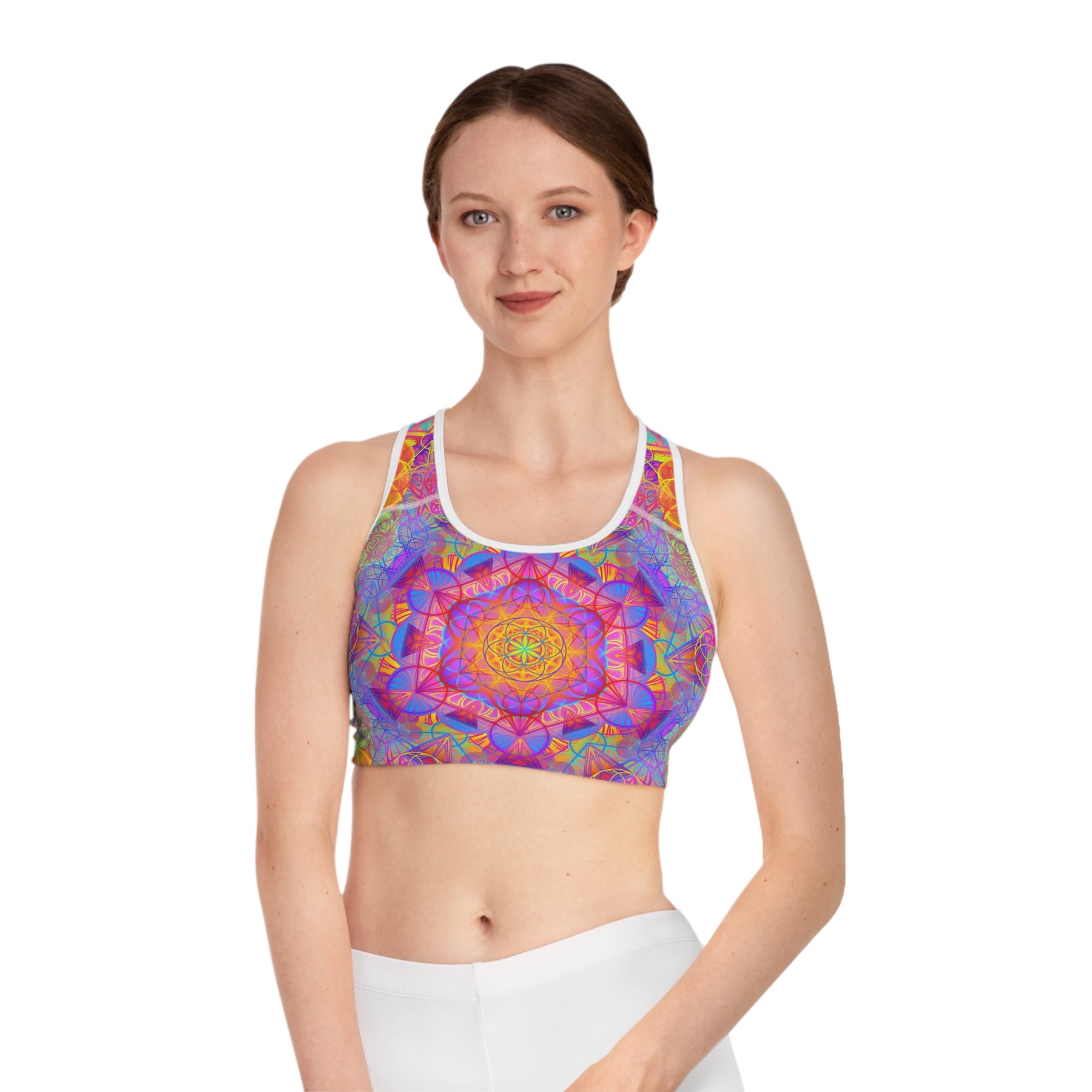Psychedelic Mandala Sports Bra