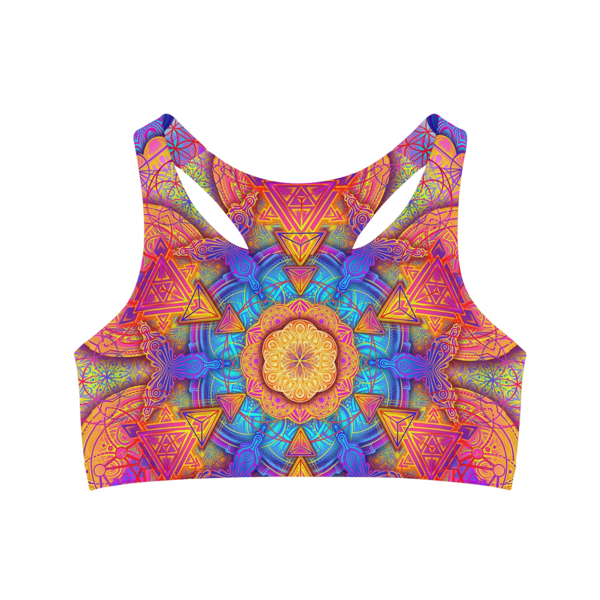 Sunset Mandala Seamless Sports Bra