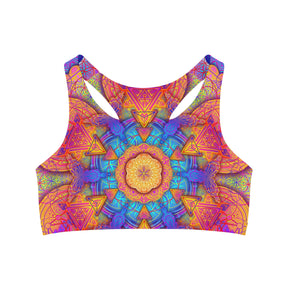 Sunset Mandala Seamless Sports Bra