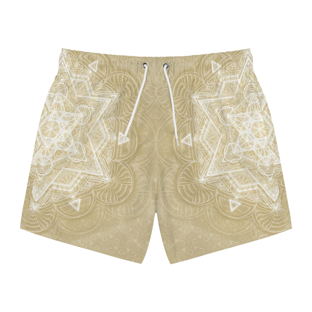 Muted Sacred Geometry Mandala Swim Trunks