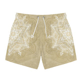 Muted Sacred Geometry Mandala Swim Trunks