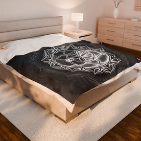 Seed of Life Yin Yang Velveteen Plush Blanket