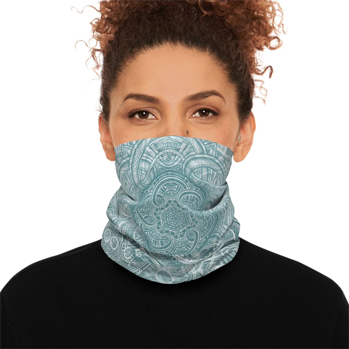 Blue Sacred Geometry Neck Gaiter - Lightweight Stylish Face Covering for Outdoor Adventures