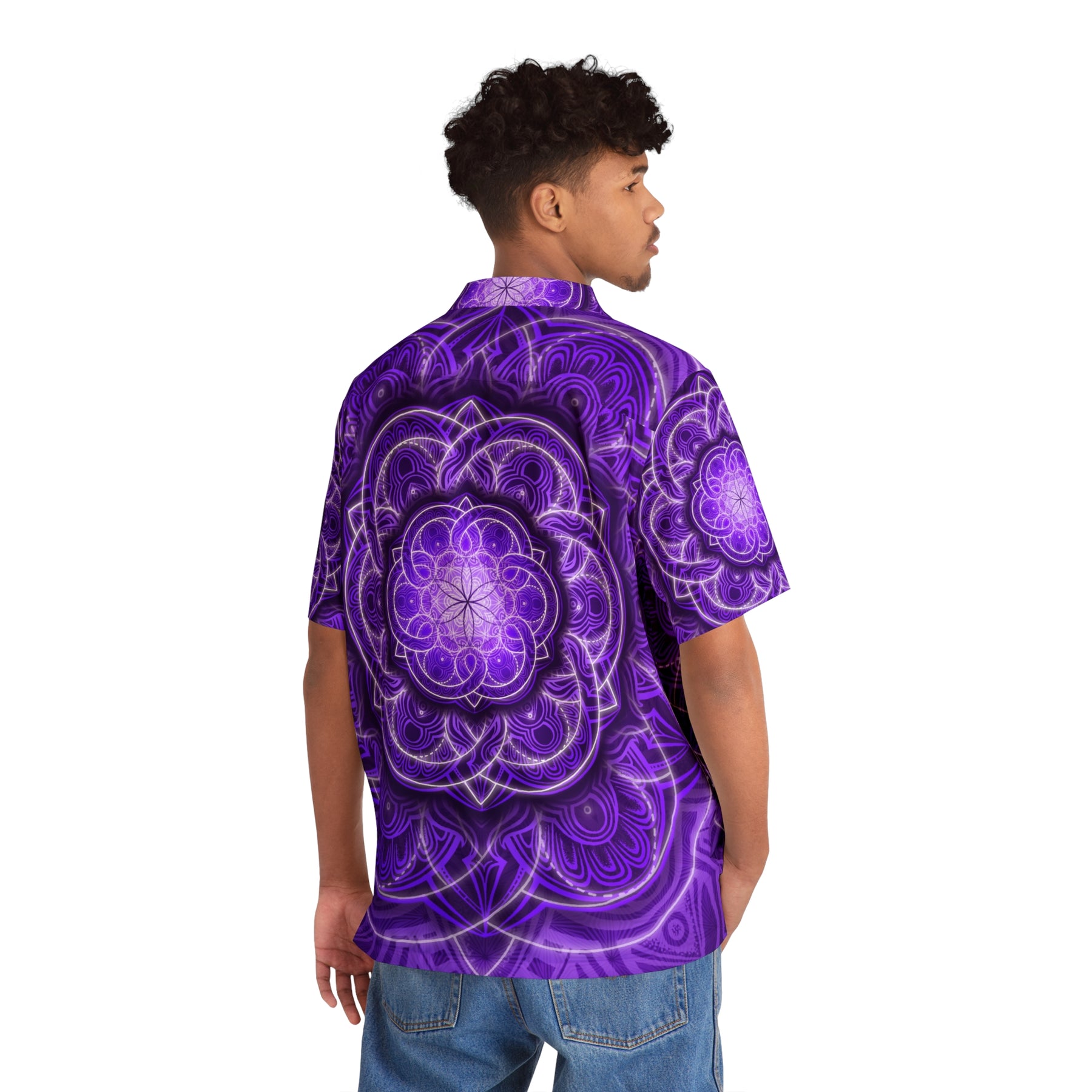 Purple Flower of Life Hawaiian T-Shirt