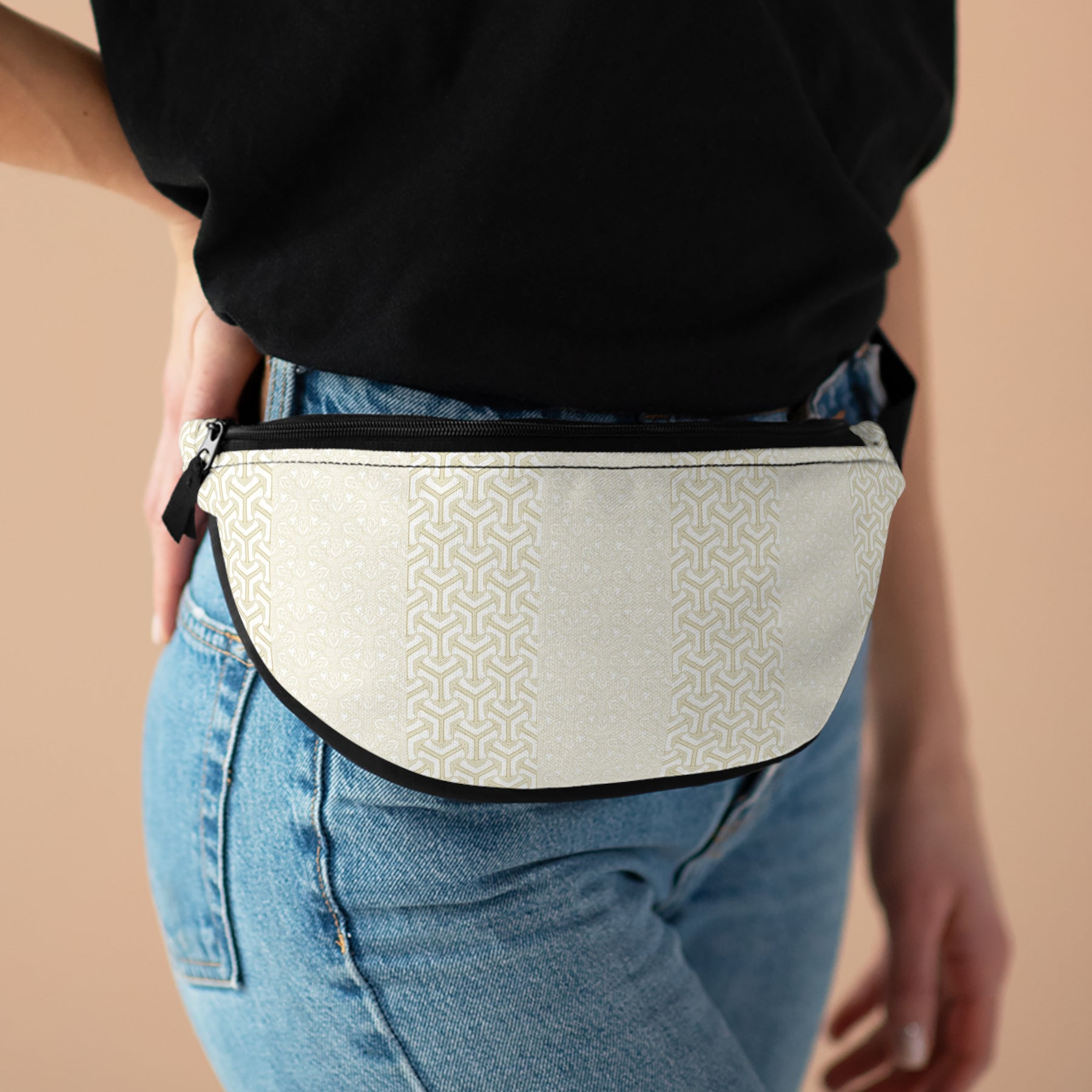 Striped Geometry Fanny Pack