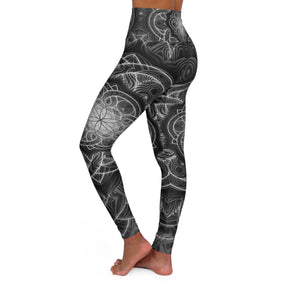 Flower of Life Mandala High Waisted Yoga Leggings