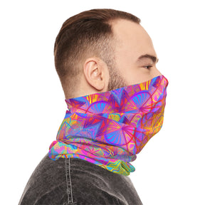 Psychedelic Mandala Neck Gaiter - Lightweight Stylish Face Covering for Outdoor Adventures