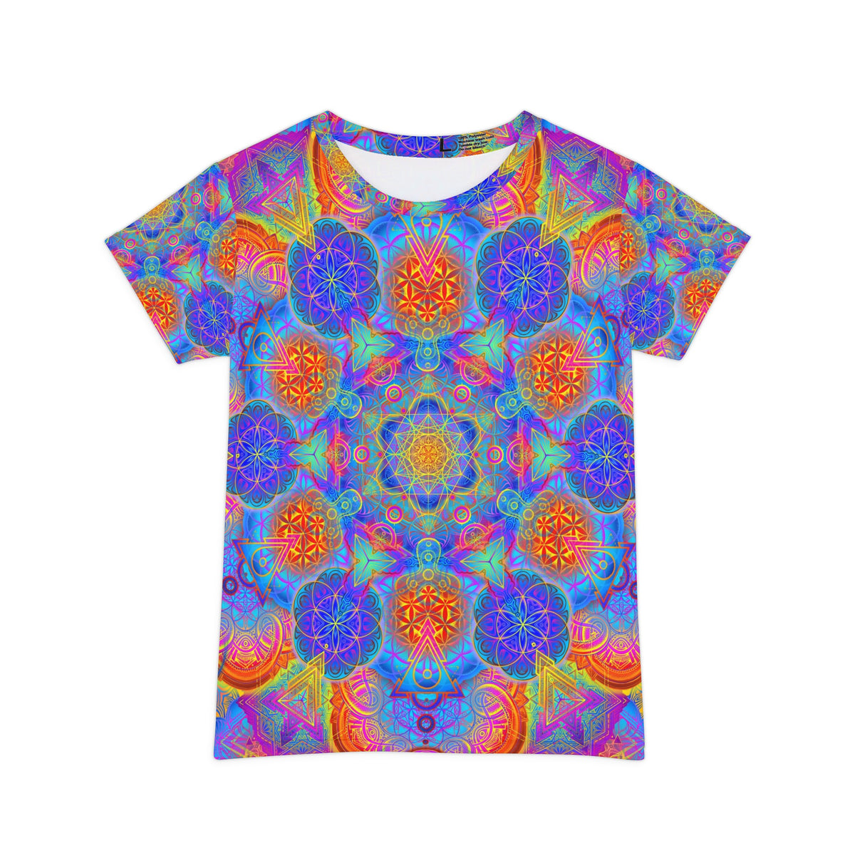 Psychedelic Metatron's Cube Mandala - Women's Short Sleeve Shirt