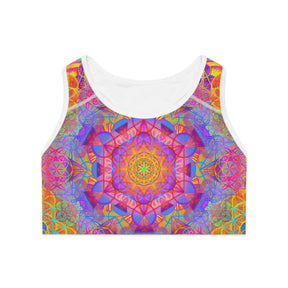 Psychedelic Mandala Sports Bra